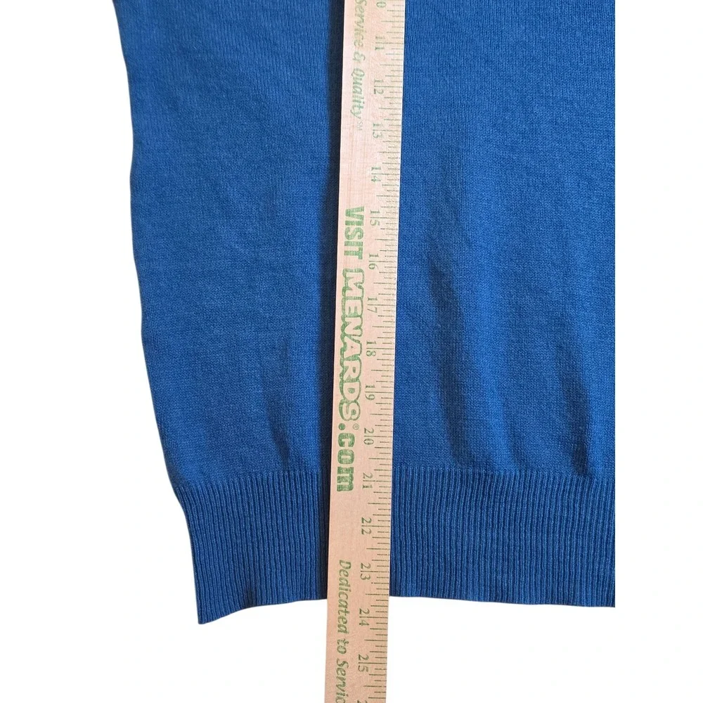 Vintage Wedgefield Blue V Neck Sweater Mens M Made in Korea Acrylic